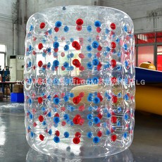 대형 에어 미끄럼 놀이기구 키즈 체험용 풍선 장난감 실내외 놀이시설, 2.2x2.4 두꺼운 PVC 롤러