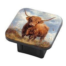 히치 커버 5.1cm(2인치) 히치 어둠 속에서 소박한 스타일의 사슴 머리에 적합 - 색조 목재 고무 트레일러 튜브 플러그 인서트 자동차 외부 액세서리 리시버, Design03