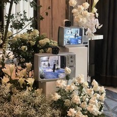 레트로 tv 카메라 복고 감성 전시 촬영 포토존 소품 컬러 사진 풍 텔레비전 옛날, 1개, 14 TV 카메라 USB 듀얼 안테나, 기본 색상
