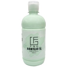民安美術 F&G 壓克力顏料 500ml 馬卡龍色 快乾防水 耐光性佳, 928淡薄荷綠(六罐以上請選宅配)