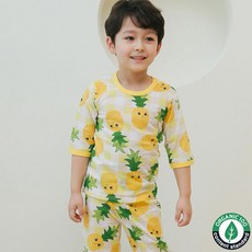 Puco 兒童七分袖有機純棉家居服