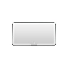 遮陽板車載化妝鏡觸摸LED車用遮光車載鏡梳妝鏡化妝鏡補妝鏡, 1個, 白色【所有車型通用】:白色【所有車型通用】