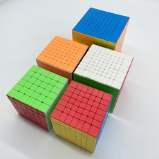 6x6 7x7 8x8 9x9 10x10 MoYu 메이롱 큐브 66 77 88 99 1010 퍼즐 666 777 888 999 101010 / 5개이상구매시마론펜증정, 1개, 7x7 큐브, 혼합색상