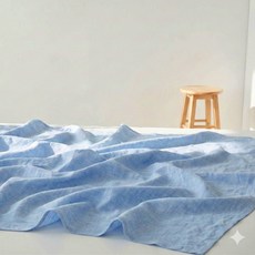 CRT 075 탐나요 순면 30수 이중 거즈 원단 투톤 패브릭 가볍고 시원한 여름 아기옷 파자마 홈웨어 만들기 천, 1개, 소라