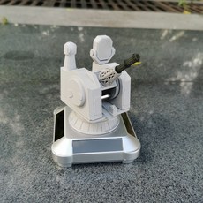 限時下殺 太陽能1130近防炮車載旋轉雷達火箭炮055軍事模型擺件3D列印旋轉砲臺模型擺件太陽能高射砲模型 太陽能旋轉砲, 1個, 相控雷達近防炮銀色底座