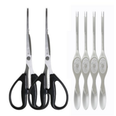 칼백화점 살이 쏙 잘 빠지는 게살가위 2p + 게살포크 4p 세트, 혼합, 1세트