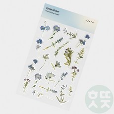 버터프랑 에폭시 스티커 파랑 압화