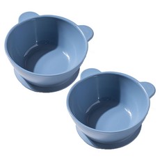 유일코리아 국산 실리콘 곰돌이 유아 간식그릇 (뚜껑포함), 인디블루(2p), 1세트