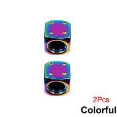 DSYCAR 8PCS 알루미늄 먼지 자전거 트럭 커버 MOTOCYCLE 자동차 공기 줄기 밸브, Colorful 2Pcs