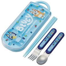 스케이터(Skater) 도시락용 젓가락 어린이용 트리오 세트 젓가락·스푼·포크 16.5cm 블루이 남자 아이 여자 아이 TACC2-A