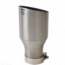 배기음튜닝 머플러 RE 자동차 배기 노즐 304 스테인리스 스틸 실버 브러쉬드 앵글 컷 싱글 튜브 테일파이프 2.5 4.5 성능, [06] IN51-OUT76MM