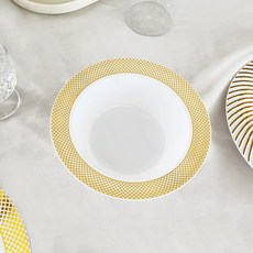 로얄 클래식 골드 14cm 샐러드볼 다회용 플라스틱 접시, 1개, 10개입