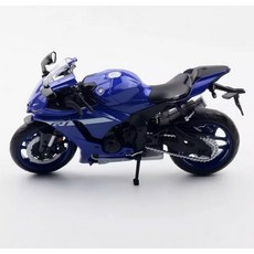 阿莎力2店 1/12 YAMAHA R1 R1M 山葉 重機模型 1:12 馬柯達, 1個, 寶藍色
