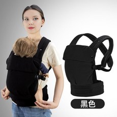 寶寶揹帶嬰兒雙肩前後純棉多功能兒童抱娃神器背袋孩子腰凳, 黑色-燈芯絨, 1個