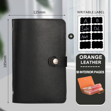 新品 a6 100 天信封挑戰預算活頁夾省錢筆記本現金存儲, 1個, 黑色