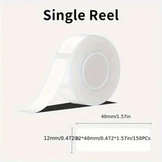 휴대용 열 라벨 프린터 가정 슈퍼마켓 보석 및 식품 산업 용지에 적합 P50, 14 white 12x40mm