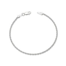 ASDULL 925 스털링 실버 로프 팔찌 2/3/5mm 실버/골드 여성용 체인 남성용 16.5-22.9cm6.5-9인치 실버 보석 없음 268189, 실버 2mm