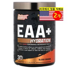 Nutrex Research EAA 하이드레이션 아미노산 파우더 오렌지 맛 EAA+ Hydration, 2개, 390g
