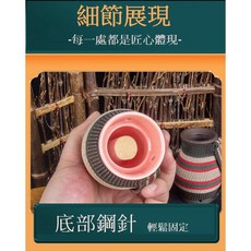 桃花灸 溫罐陶瓷刮痧杯艾灸罐 粉色 附隔熱布套 不鏽鋼濾網 底部鋼針 隨身溫灸 舒緩疲勞, 1個