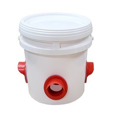 엘보사료통 고급형 닭사료통 닭모이통 조류사료통, 백색, 1개, 15L, 실속형엘보사료통