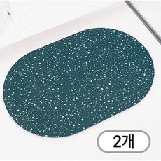 1+1 딥포유 빨아쓰는 규조토 발매트 미끄럼 방지 욕실 주방 발판, 2개, D02
