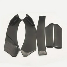 카나드 범용 자동차 앞 범퍼 립 바디 키트 스포일러 스플리터 ABS 액세서리 5 개, black