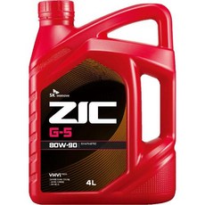 SK루브리컨츠 기어오일(자동차용) ZIC G-5 80W-90 4L, 1개