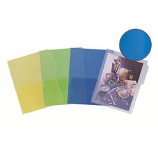 투명 투포켓파일 블루 10P 파일홀더 포켓화일