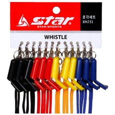 스타 호각 XH231 축구 배구 농구, 레드, 1개