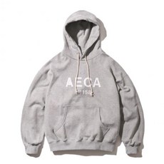 에이카화이트 AECA BIG LOGO PULLOVER 후드티 후디-GREY/화이트 168987