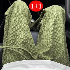 FINE ART 1+1 남자 시어서커 와이드팬츠 빅사이즈 아이스 바지 쿨링 팬츠 얇은 밴딩바지 냉감 트레이닝바지