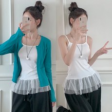 [수앤수]요미 도트 샤 캉캉 레이어드 나시 원피스 (26C034)