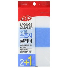 롯데이라이프 우레탄 스펀지클리너 3매입 매직스펀지 찌든때청소, 1개
