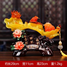 金蟾蜍玉如意擺件, 1件, 小號事事如意蜜蠟色:如圖所示