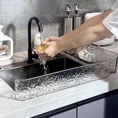 쏠트홍 싱크대 아크릴 물막이, 투명, 1개