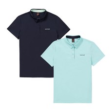 몽벨 여성 배색 카라 반팔 티셔츠