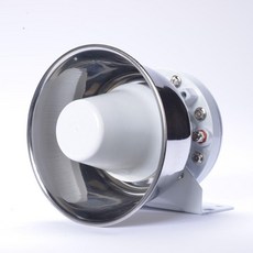 사이렌 스피커 렉카용 확 기능 지게차용 경고음 튜닝, 1개, 화이트 600W 원형 메탈릭