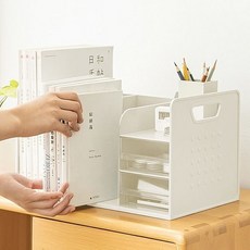 공간활용 오피스 데스크 서류 정리수납 2칸서랍책꽂이, 그레이
