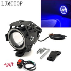오토바이 3000LM 2012 500 125W 야마하 보조 U7 안개등 LED 빔 2008 로우 플래시 헤드 530 2011 호환 2016 라이트 TMAX, 1 piece of blue