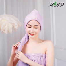 샤워 헤어타월 극세사머리수건 긴머리 헤어드라이타올, 라이트그린, 1개