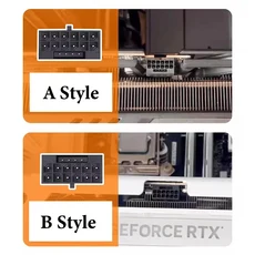 AIJS RTX4090/4080/4070 실시간 전력 디스플레이가 있는 어댑터용 16핀 그래픽 카드 180도 각도, 01 Black