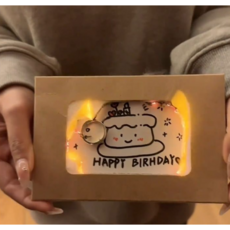 소단 깜짝이벤트 생일 답례품 부모님 감동 청첩장 여자친구 프로포즈 카드편지 세트, 2개, 크레프트