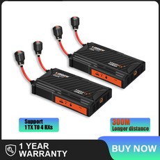 Vrriis 무선 비디오 송신기 및 리시버 HDMI 익스텐더 5.8Ghz 300m 카메라 스트리밍 노트북 PC-TV용, 04 미국, 01 빠른, 03 1TX 1RX