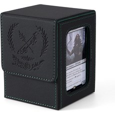 지휘관 디스플레이용 벤수 MTG 데크 박스 카드 박스는 더블 슬리브 100장 칸막이 2개와 탑로더 1개가 있는 TCG 보관함블랙앤브라운에 맞습니다, Elf