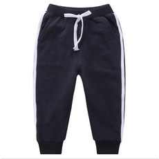 兒童運動長褲 側邊條紋 鬆緊腰帶 男女童皆宜 舒適休閒