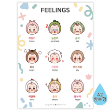 감정 벽보 학습 포스터 유아 기분 표현 표정