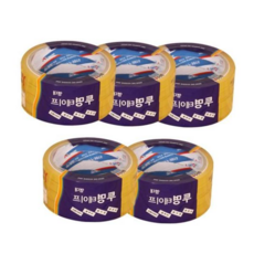 문구 다용도 5P 포장테이프 사무 포장용 4절 박스테이프 투명테이프 OPP테이프 12mmX25m, 본상품