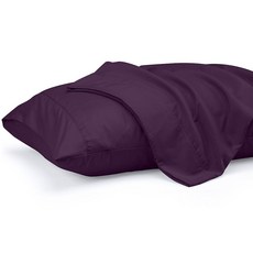 Utopia Bedding 베개 커버 킹 표준 사이즈 2팩 - 부드러운 브러시드 극세사 봉투 클로저 병원 호텔 객실에 적합 Oeko-Tex 인증 50.8x91.4cm(20x36, 다크 퍼플