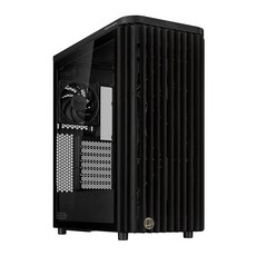 ASUS ProArt PA401 우드 에디션 ATX 미드타워 PC 케이스 - 강화 유리 FSC 인증 목재 전면 패널 듀얼 160mm 팬 전원 및 리셋 버튼 잠금 USB-, Black|Non ARGB Fans, Tempered Glass|Wood Ed, PA401|ATX