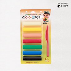 [오피스온] 이야코 멀티 칼라유토 7색 (7색곡물점토+조각칼), 7색세트, 1개
